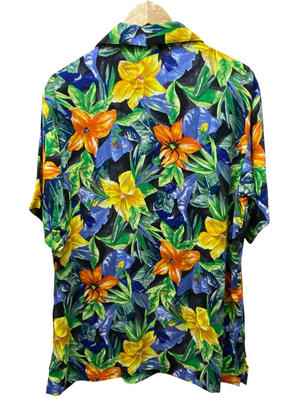 Vtg WEEKENDER Traveler Floral Hawaiian Button Down USA Cotton Shirt Men’s L - Picture 8 of 9